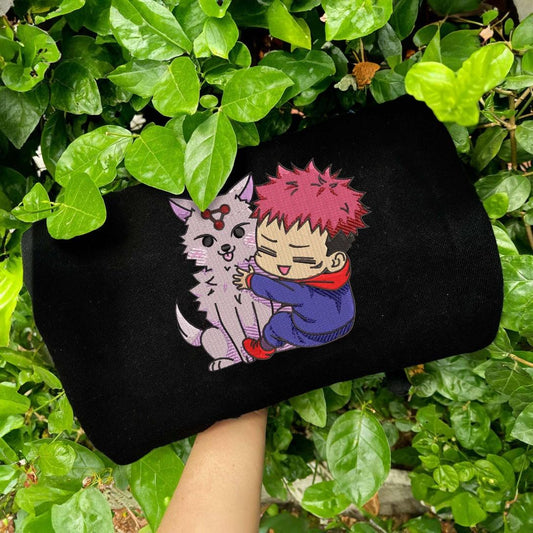 Itadori Yuji Shirt, Jujutsu Kaisen Character Embroidered Shirt